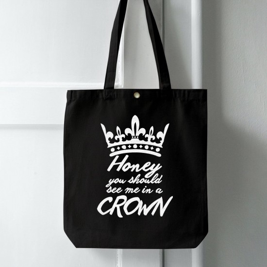 تت بگ متقال مشکی طرح تاج