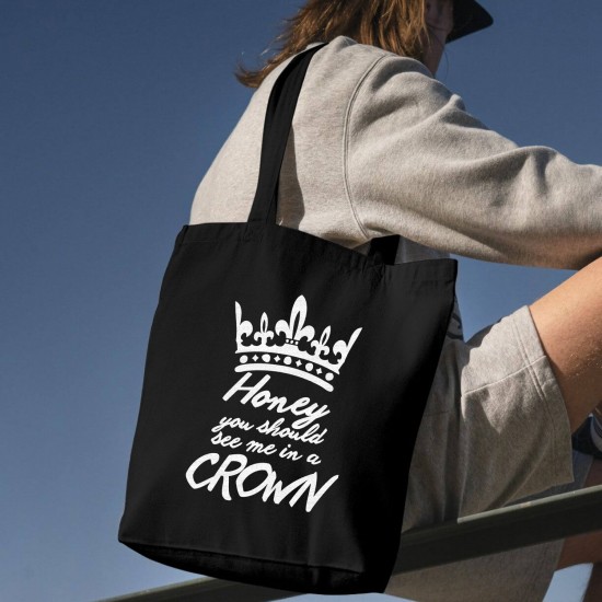 تت بگ متقال مشکی طرح تاج