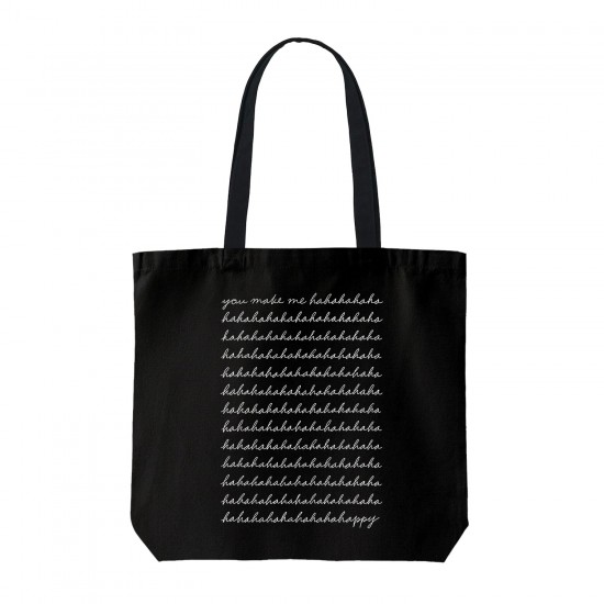 تت بگ متقال مشکی طرح جمله ی انگلیسی تو مرا شاد می کنی