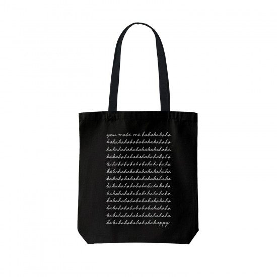 تت بگ متقال مشکی طرح جمله ی انگلیسی تو مرا شاد می کنی