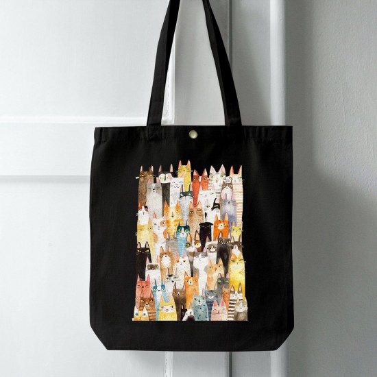 تت بگ متقال مشکی طرح گربه های رنگی