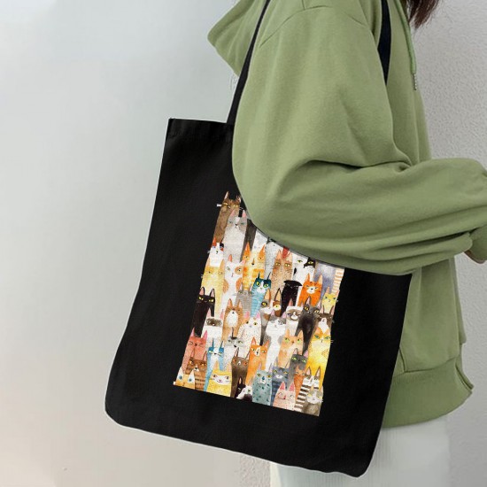 تت بگ متقال مشکی طرح گربه های رنگی