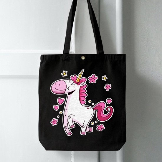 تت بگ متقال مشکی طرح تک شاخ صورتی