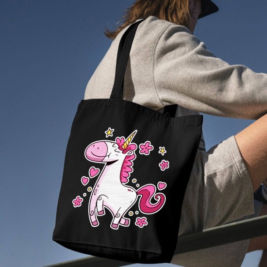 تت بگ متقال مشکی طرح تک شاخ صورتی