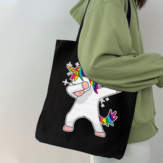 تت بگ متقال مشکی طرح تک شاخ رنگین کمانی