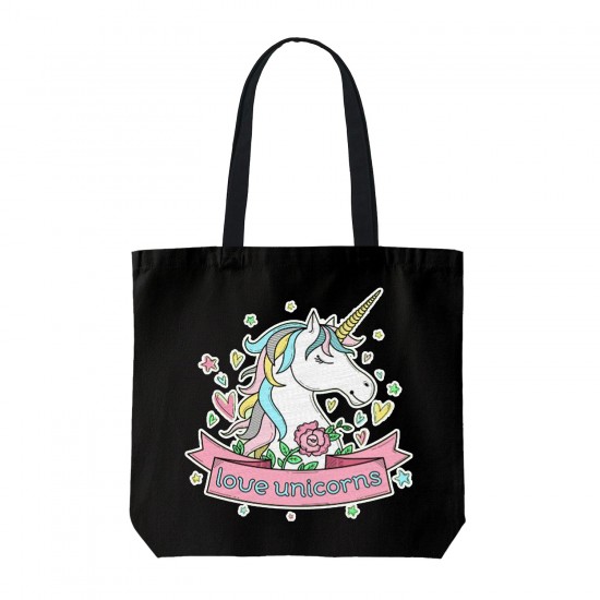 تت بگ متقال مشکی طرح تک شاخ دوست داشتنی