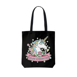 تت بگ متقال مشکی طرح تک شاخ دوست داشتنی