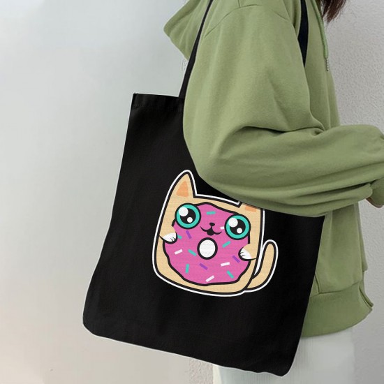 تت بگ متقال مشکی طرح گربه های دوناتی