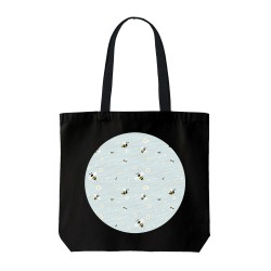 تت بگ متقال مشکی طرح زنبورک و گل بابونه