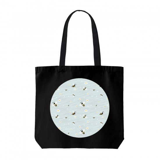 تت بگ متقال مشکی طرح زنبورک و گل بابونه