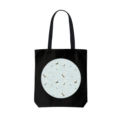 تت بگ متقال مشکی طرح زنبورک و گل بابونه