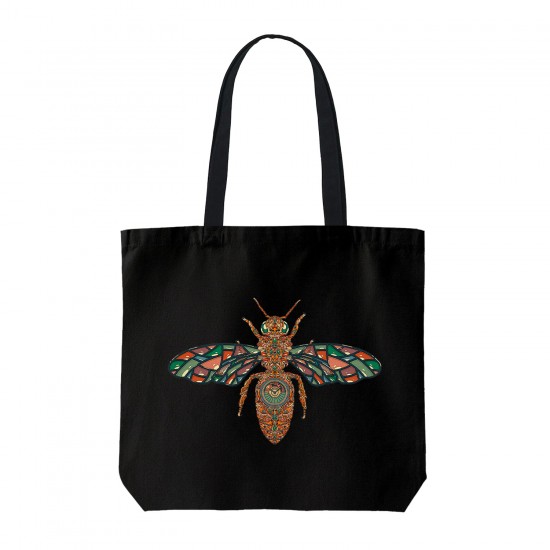 تت بگ متقال مشکی طرح زنبور رنگارنگ