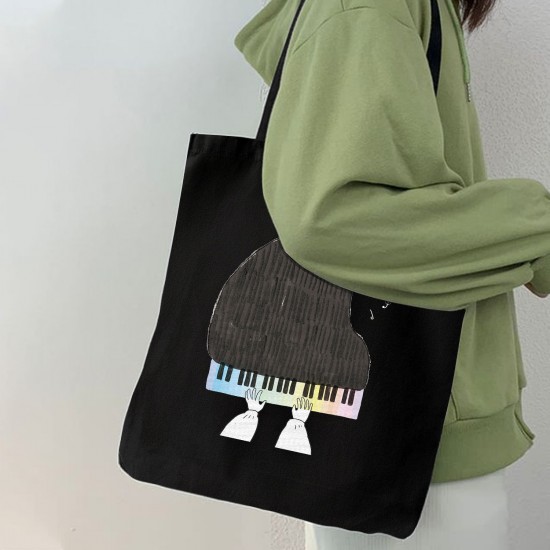 تت بگ متقال مشکی طرح پیانو رنگارنگ