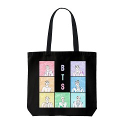 تت بگ متقال مشکی طرح مینیمال رنگین کمان گروه bts