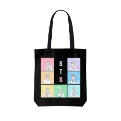 تت بگ متقال مشکی طرح مینیمال رنگین کمان گروه bts