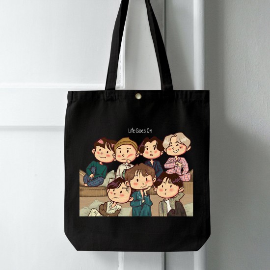 تت بگ متقال مشکی طرح chibi bts