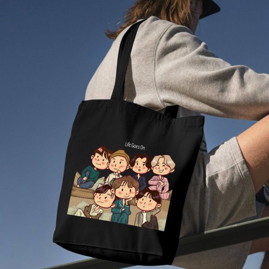 تت بگ متقال مشکی طرح chibi bts