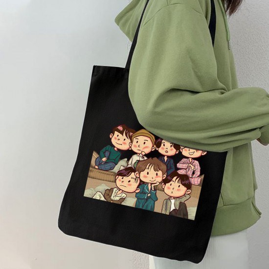 تت بگ متقال مشکی طرح chibi bts