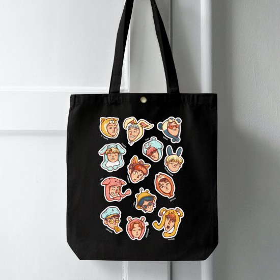 تت بگ متقال مشکی طرح seventeen 