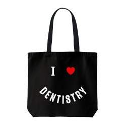 تت بگ متقال مشکی طرح من دندان پزشکی را دوست دارم