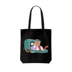 تت بگ متقال مشکی طرح پنگوئن کتابخوان