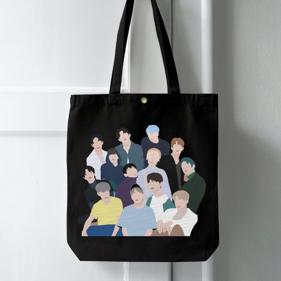 تت بگ متقال مشکی طرح seventeen minimal