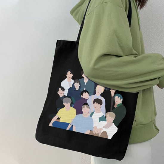 تت بگ متقال مشکی طرح seventeen minimal