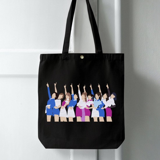 تت بگ متقال مشکی طرح twice pink girl