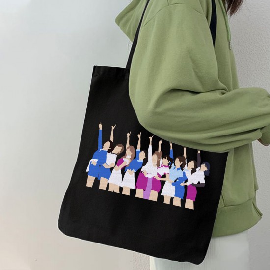 تت بگ متقال مشکی طرح twice pink girl