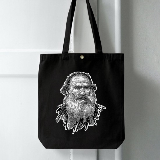 تت بگ متقال مشکی طرح چهره تولستوی