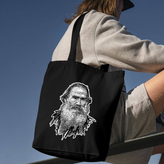 تت بگ متقال مشکی طرح چهره تولستوی