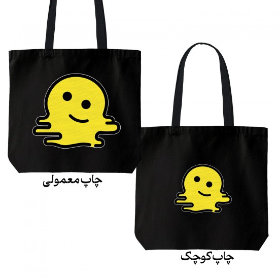 تت بگ متقال مشکی طرح اموجی ذوب شده