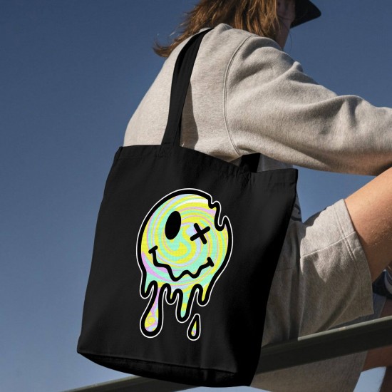 تت بگ متقال مشکی طرح اموجی ذوب شده