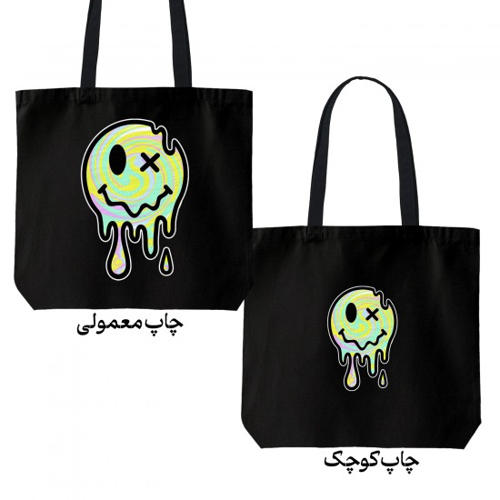 تت بگ متقال مشکی طرح اموجی ذوب شده