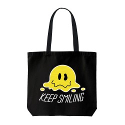 تت بگ متقال مشکی طرح لبخند بزن