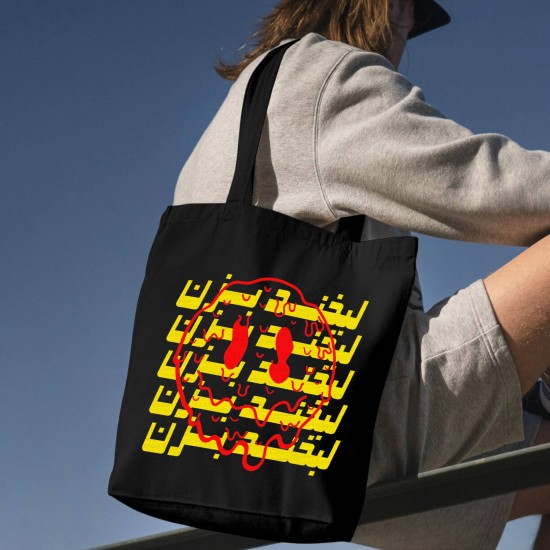 تت بگ متقال مشکی طرح لبخند بزن