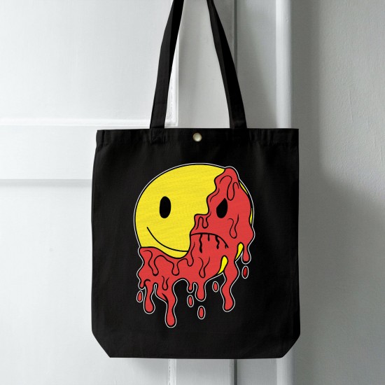 تت بگ متقال مشکی طرح اموجی ذوب شده