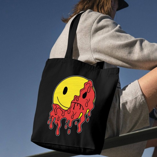 تت بگ متقال مشکی طرح اموجی ذوب شده