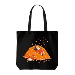 تت بگ متقال مشکی طرح کوه برگ های پاییز