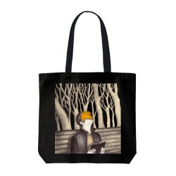 تت بگ متقال مشکی طرح پسر و برگ پاییز