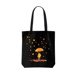 تت بگ متقال مشکی طرح پسر بچه در پاییز