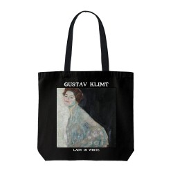 تت بگ متقال مشکی طرح خانم سفیدپوش از کلیمت