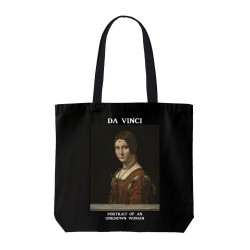 تت بگ متقال مشکی طرح پرتره زن ناشناس از داوینچی