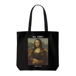 تت بگ متقال مشکی طرح مونالیزا از داوینچی