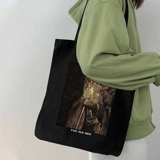 تت بگ متقال مشکی طرح دو پیرمرد از گویا