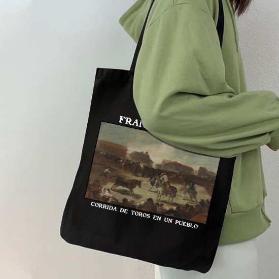 تت بگ متقال مشکی طرح گاوبازی در یک شهر از گویا