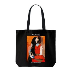 تت بگ متقال مشکی طرح زن نشسته از پیکاسو