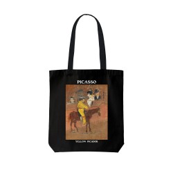 تت بگ متقال مشکی طرح پیکادور زرد رنگ از پیکاسو