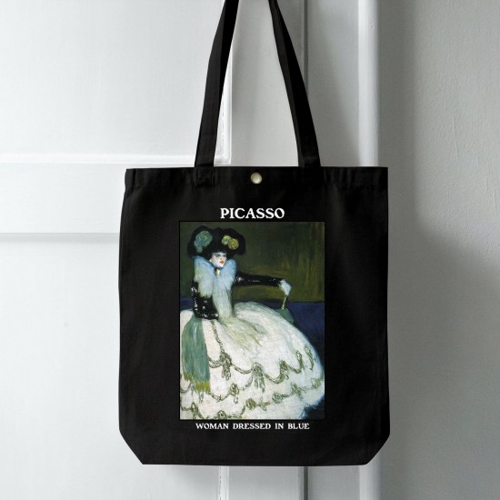 تت بگ متقال مشکی طرح زنی با لباس آبی از پیکاسو