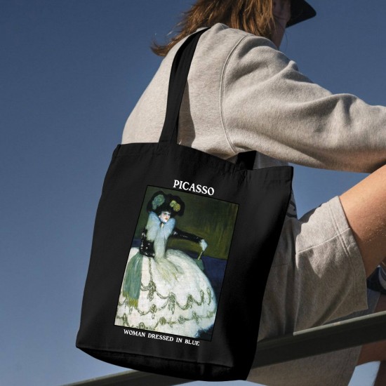 تت بگ متقال مشکی طرح زنی با لباس آبی از پیکاسو